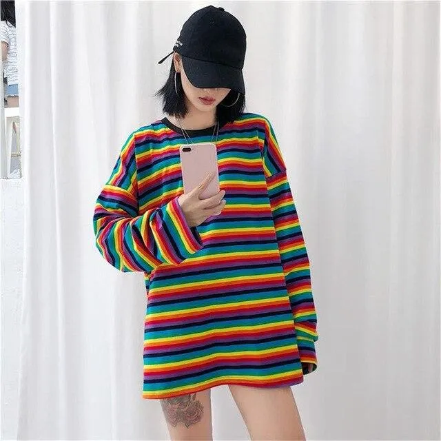 STRIPED SLEEVED SHIRT🌈