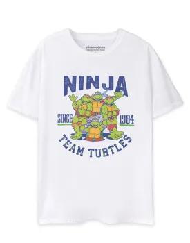 Teenage Mutant Ninja Turtles Collegiate 1984 Mens White T-Shirt