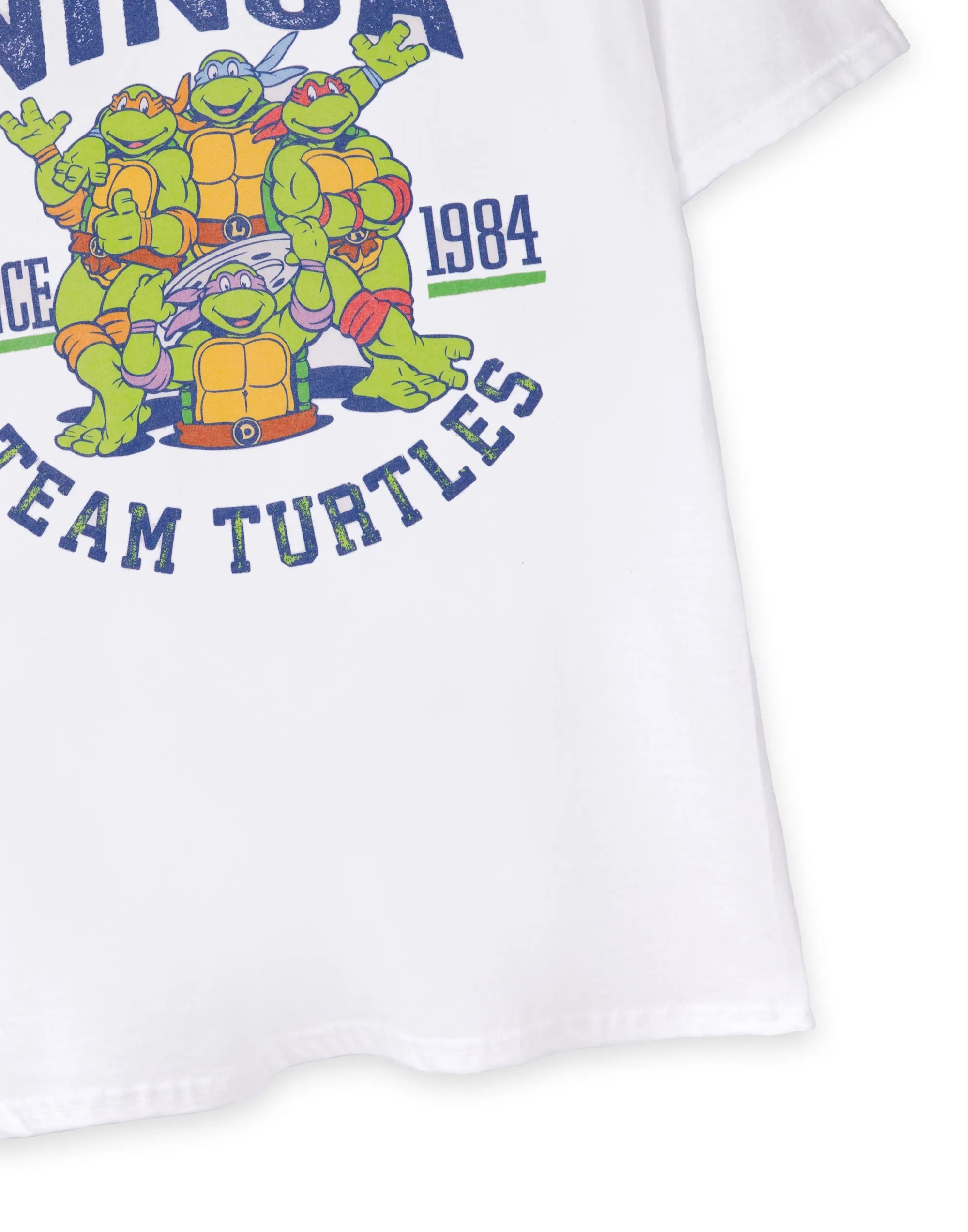 Teenage Mutant Ninja Turtles Collegiate 1984 Mens White T-Shirt