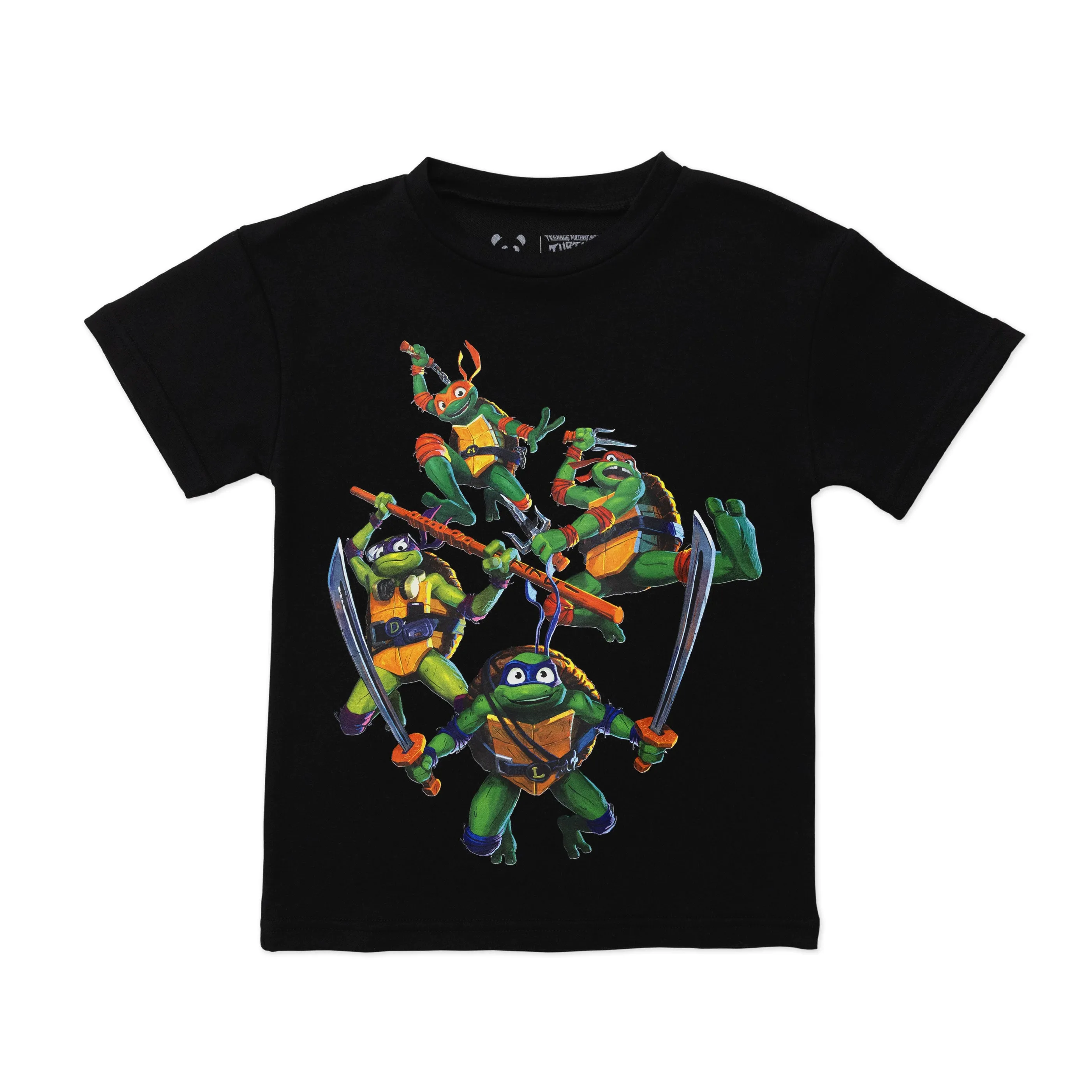 Teenage Mutant Ninja Turtles: Mutant Mayhem Obsidian Black Bamboo Terry Kids Oversized T-Shirt