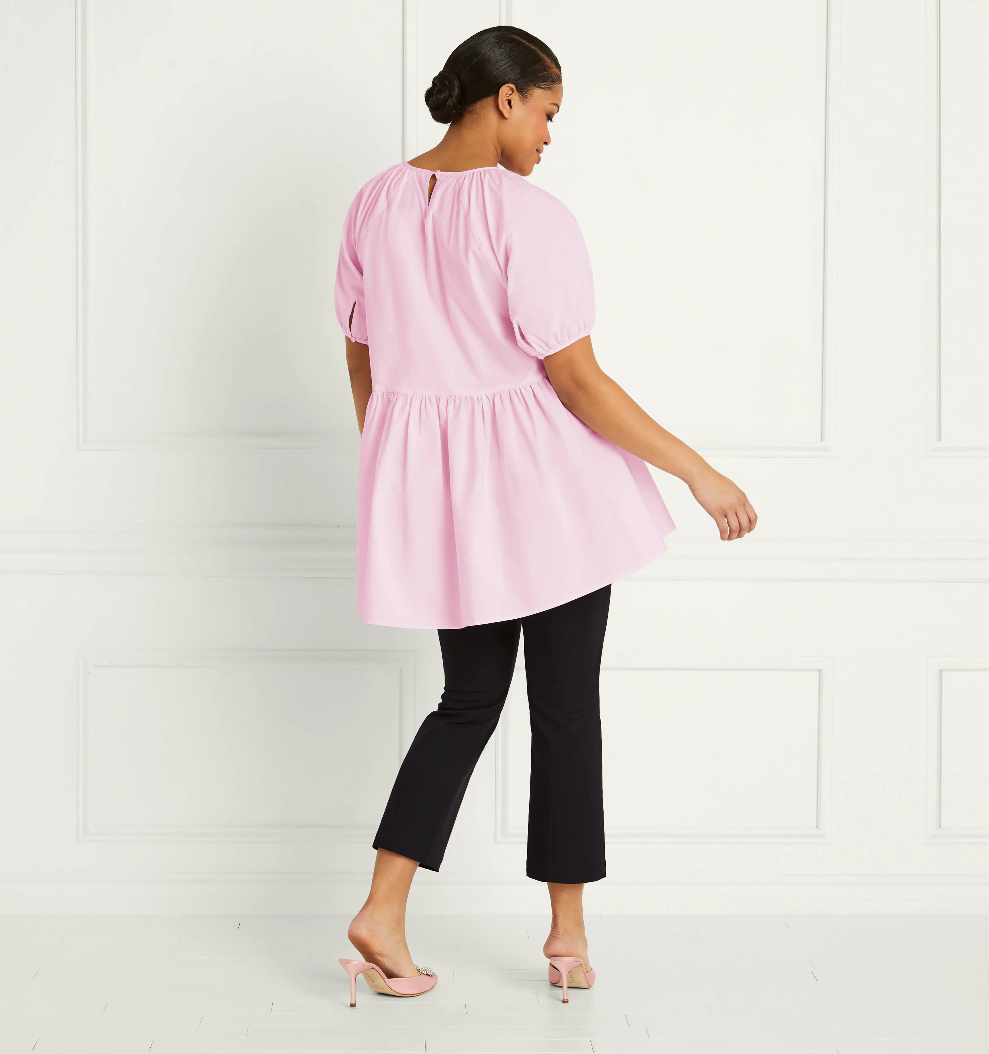 The Francesca Top - Ballerina Pink Cotton