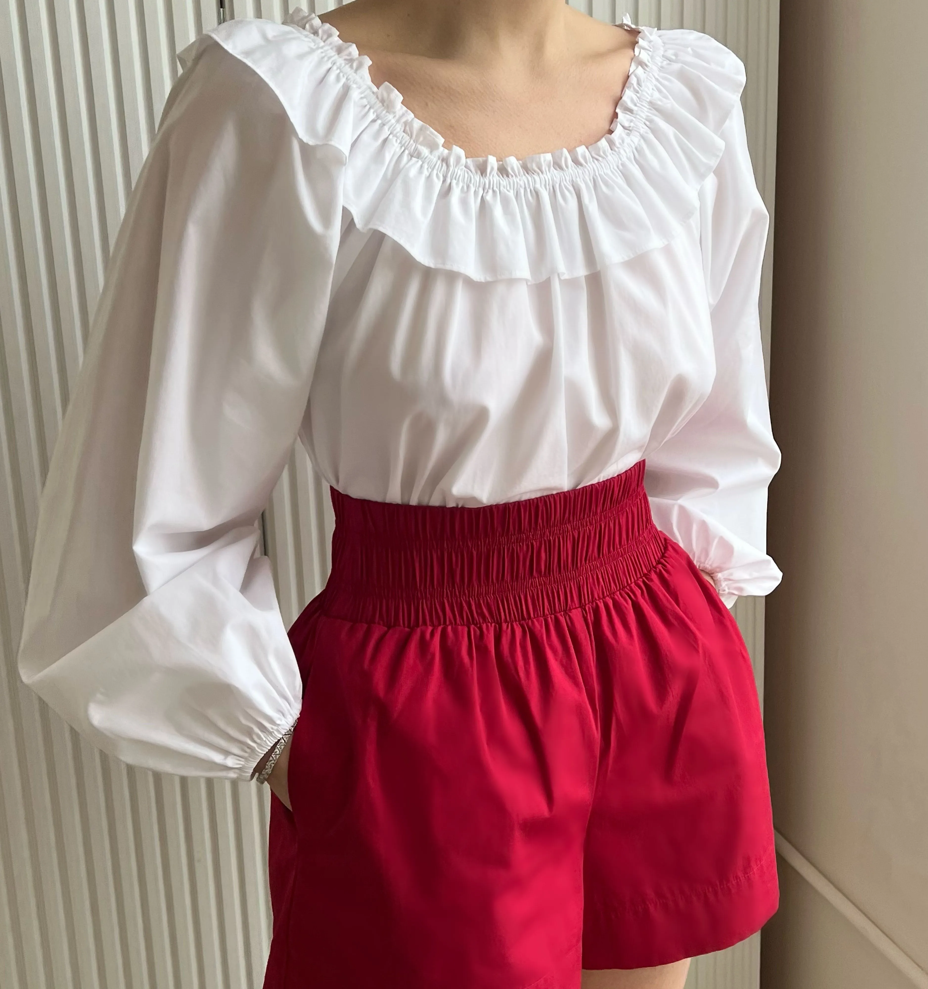 The Lena Top - White Cotton