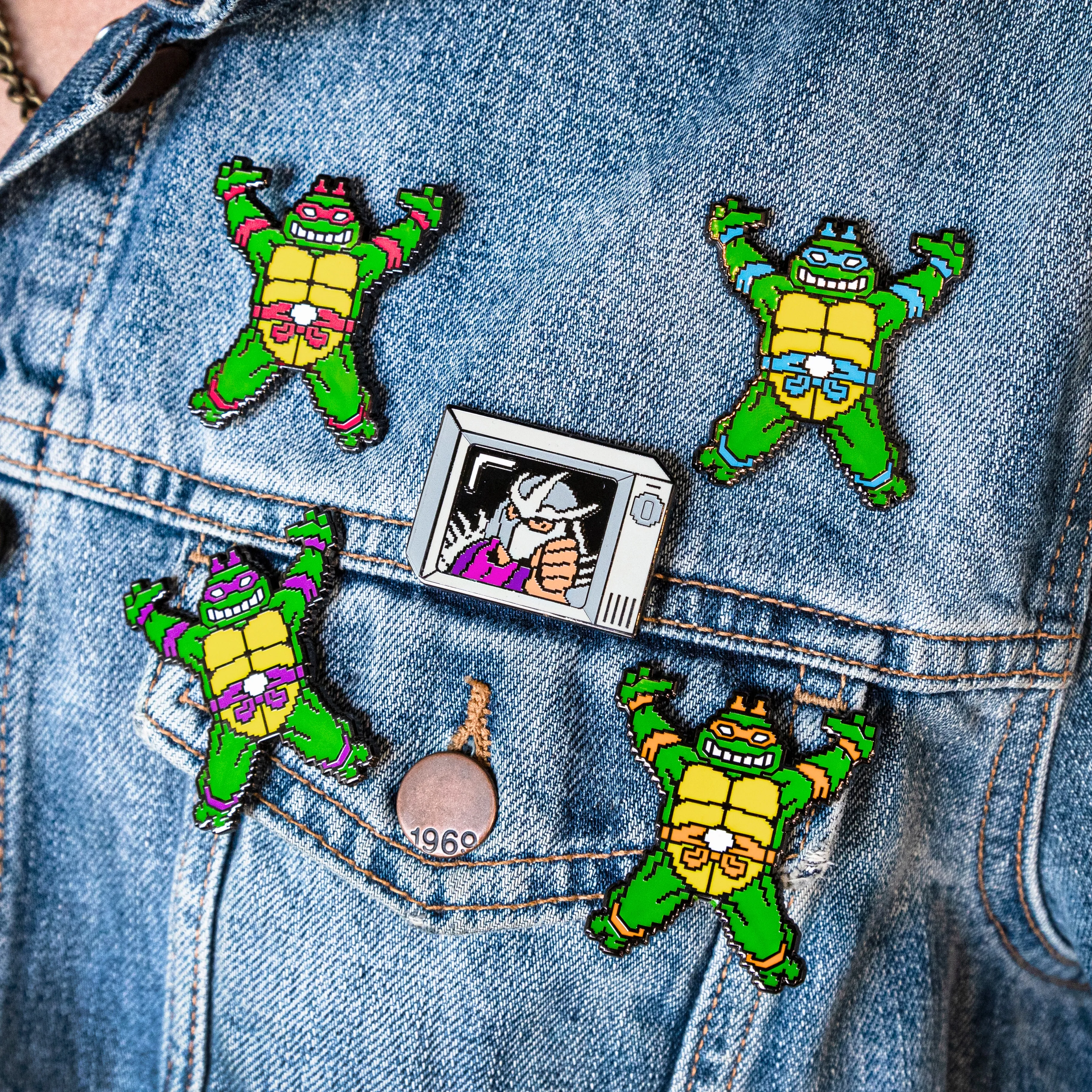 Turtles in Time: Spinning Turtle Pin