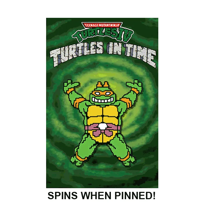 Turtles in Time: Spinning Turtle Pin