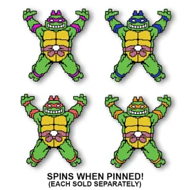 Turtles in Time: Spinning Turtle Pin